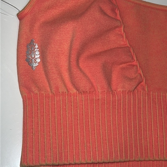 Free People orange Poppy Square Neck Sports Bra SPF 30 UV protection size M/L - Picture 8 of 10